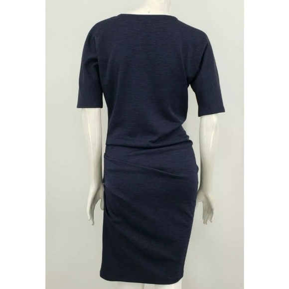 Halston Heritage Ponte Side Pleat Dress - Picture 6 of 8